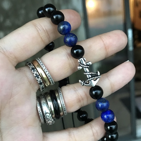 Men or women macrame men bracelet anchor charm - Picture 2 of 7